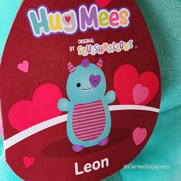 ❤️ LEON 👻 Love Monster HugMee Valentines 2024 Original Squishmallow ☆》NWT ☆》 - Picture 3 of 8